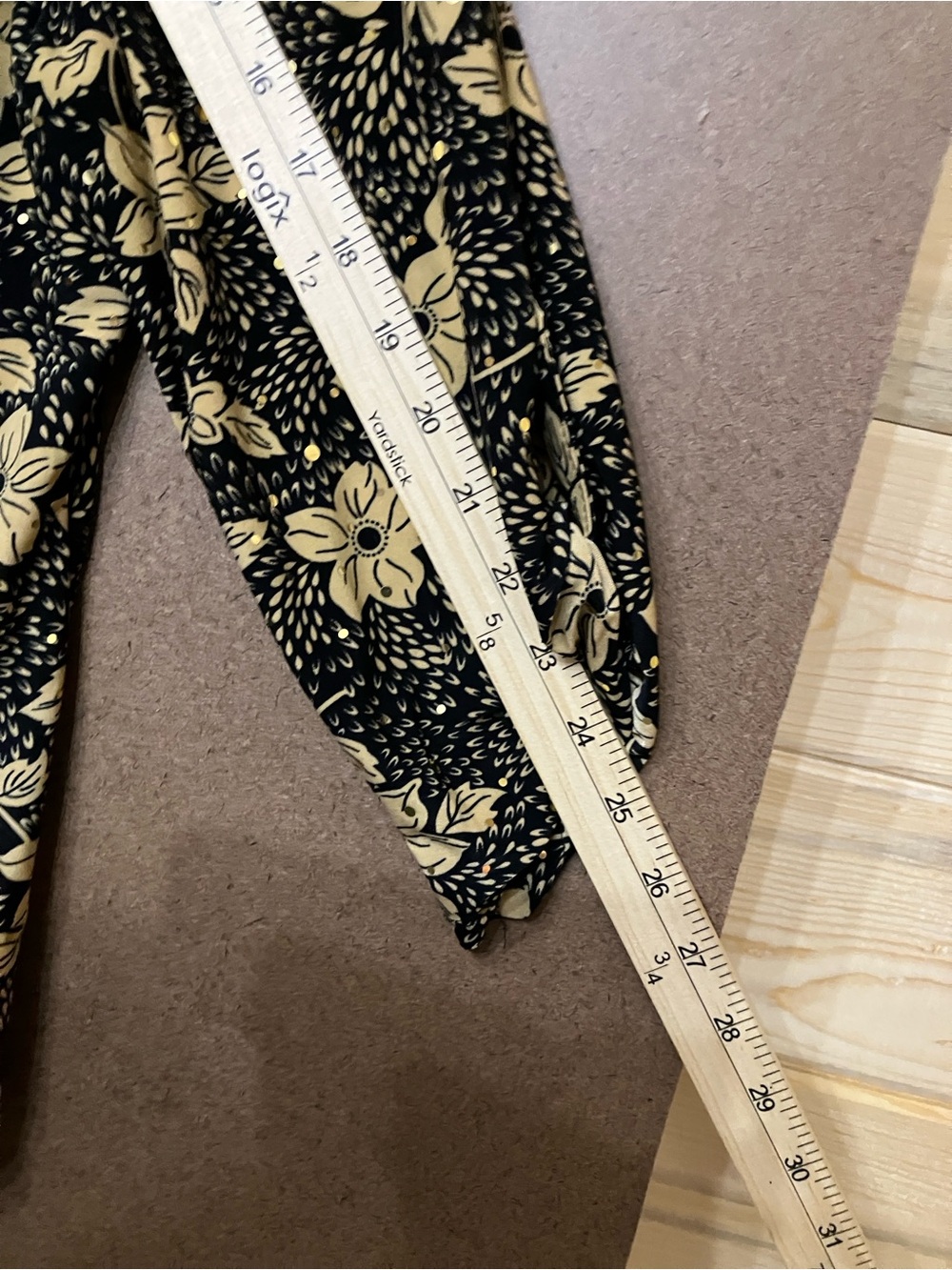 Floral Button-Front Blouse - Black & Yellow - Picture 7 of 9